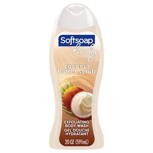 Softsoap Body Wash Exfoliating Scrub, Coconut Butter Scent, 20 oz